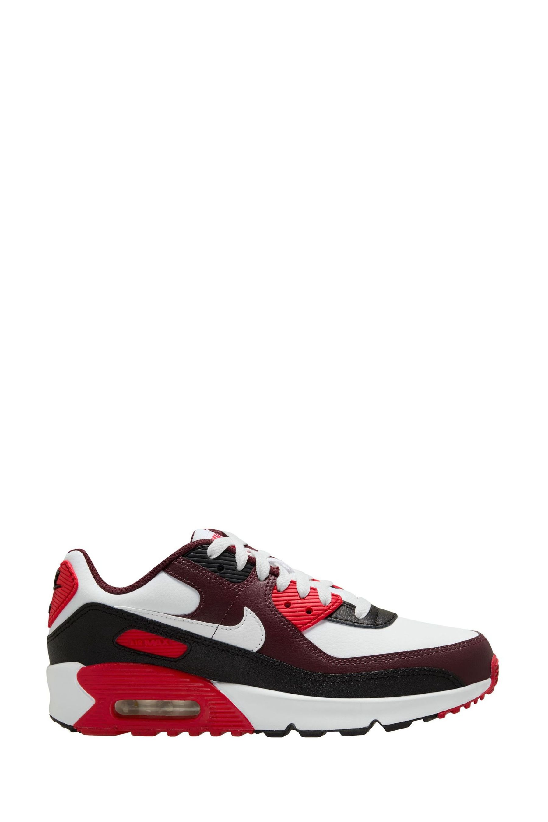 Nike white/red air max 90 youth trainers clearance