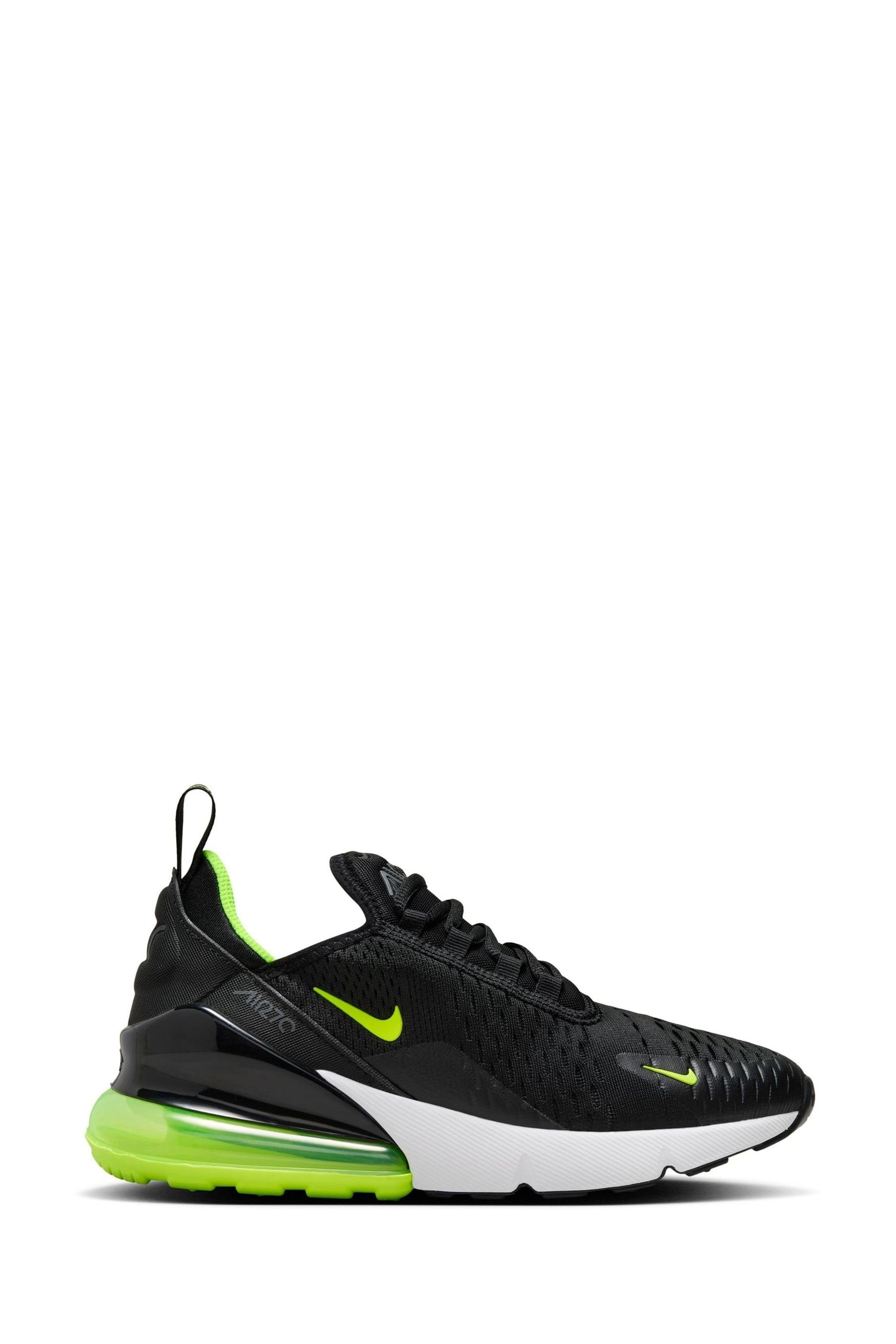 Nike Black Green Youth Air Max 270 Trainers