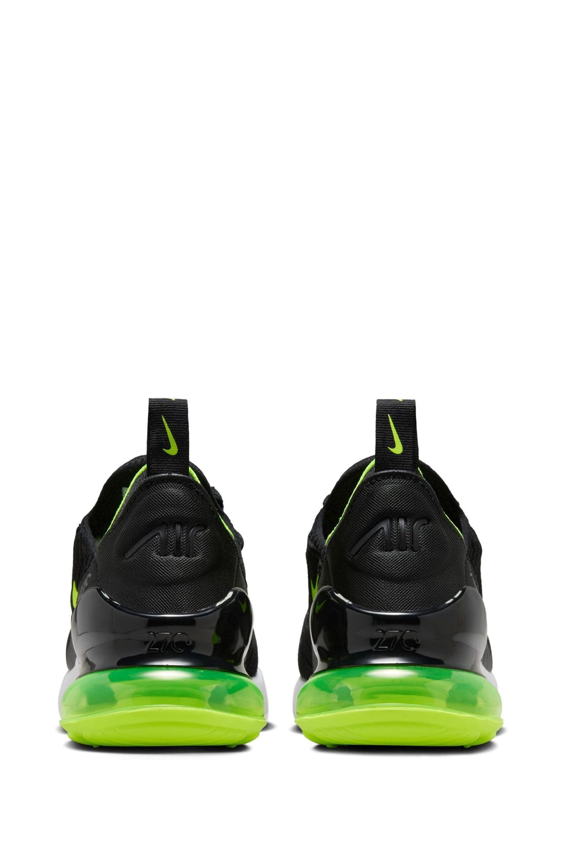 Nike Black Green Youth Air Max 270 Trainers