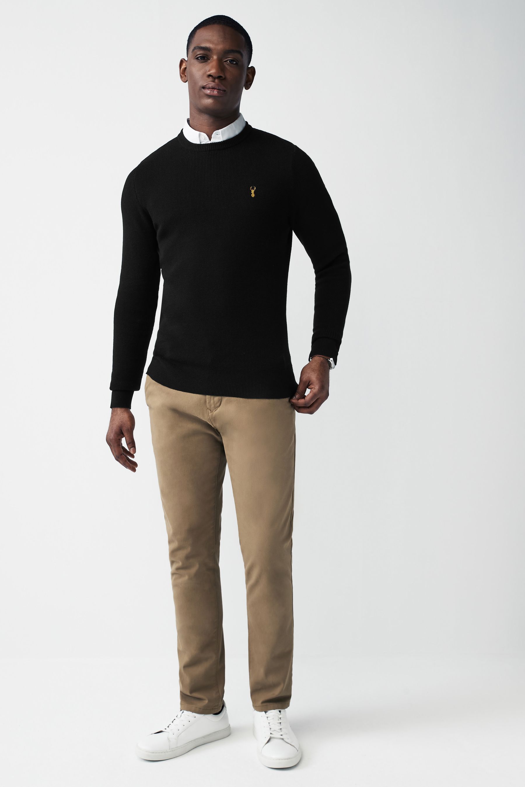 Black polo neck shirt hotsell