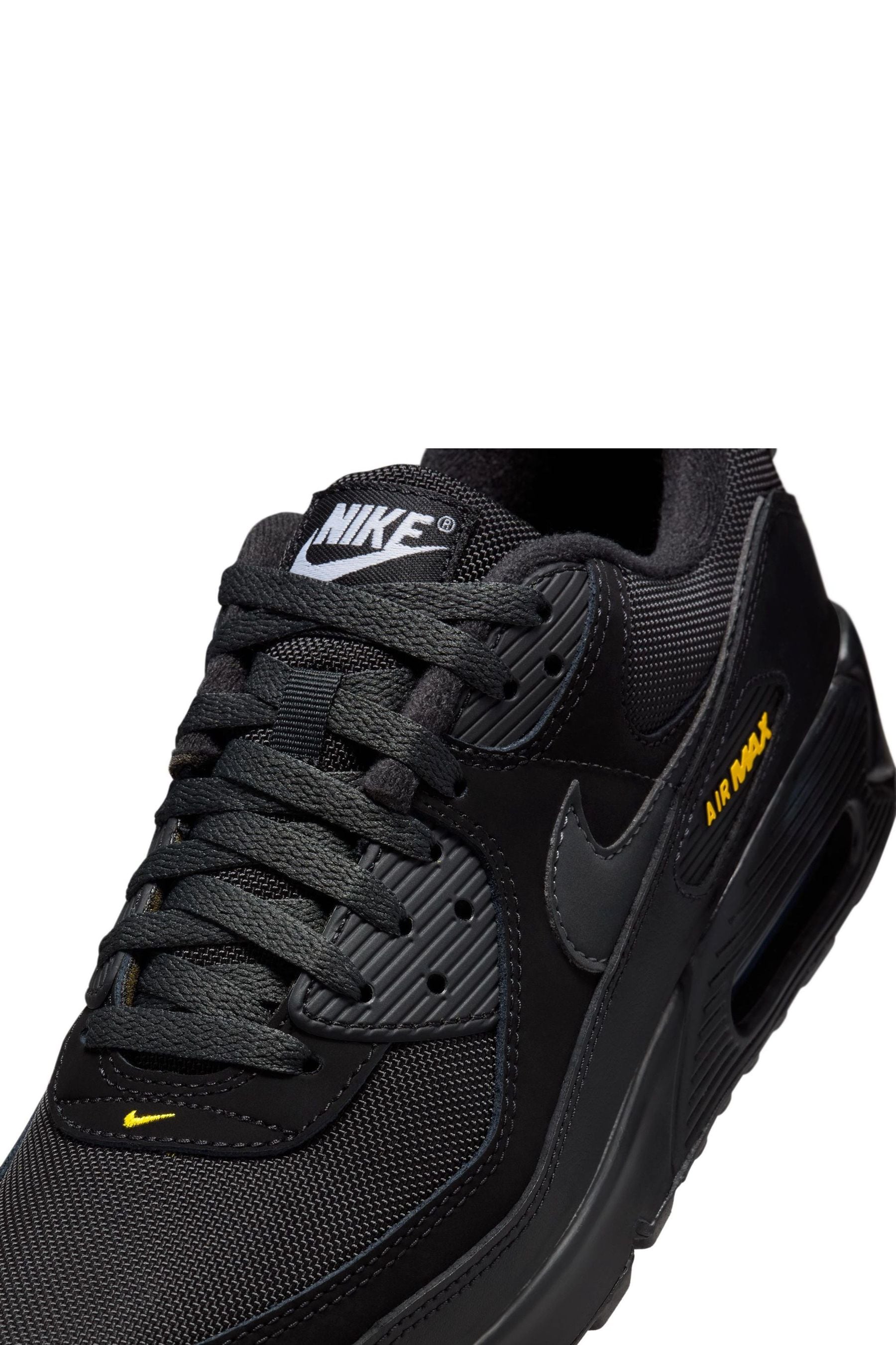 Nike Black Yellow Air Max 90 Trainers