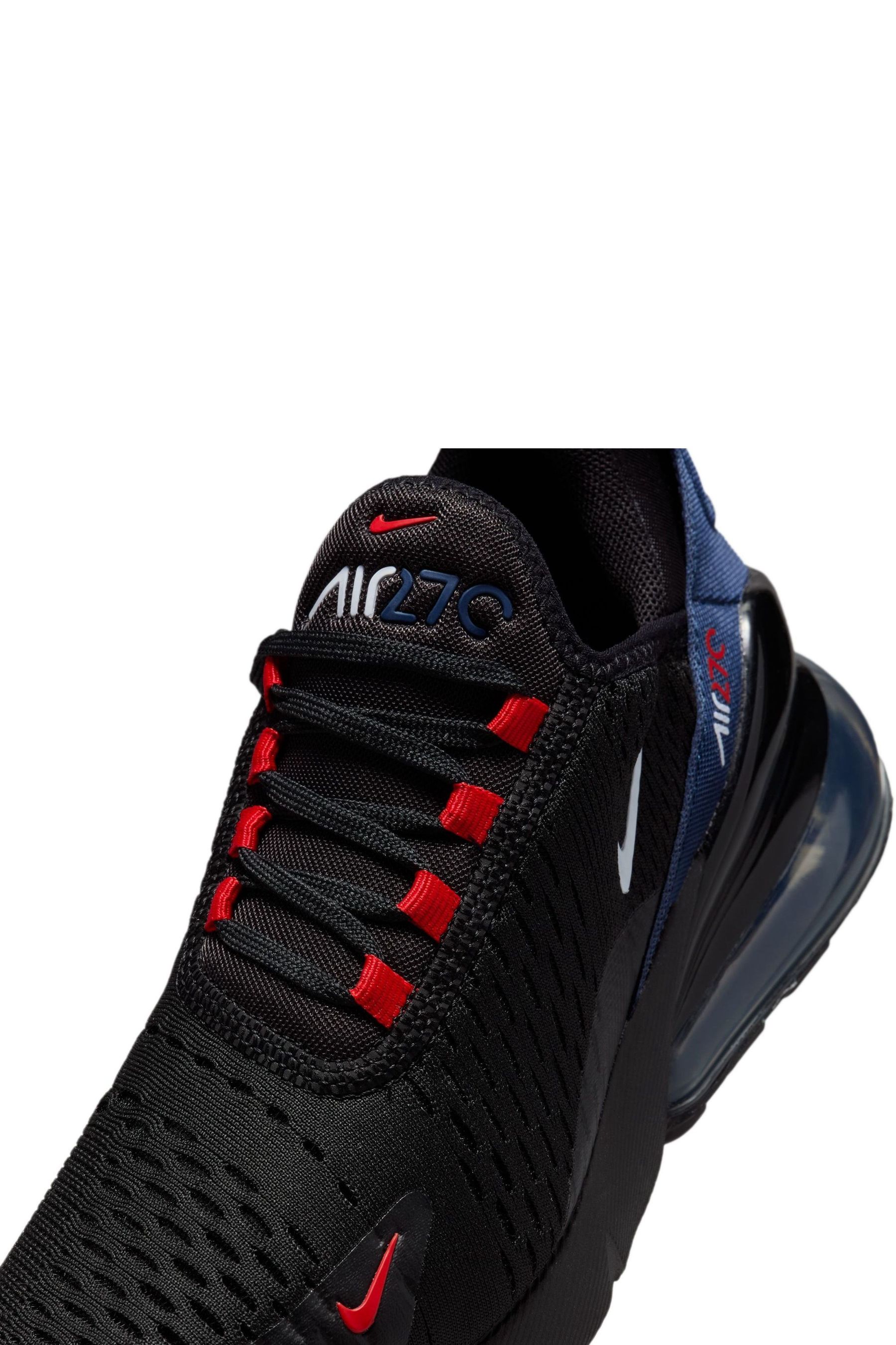 Buy Nike Black Red Youth Air Max 270 Trainers from Next Luxembourg