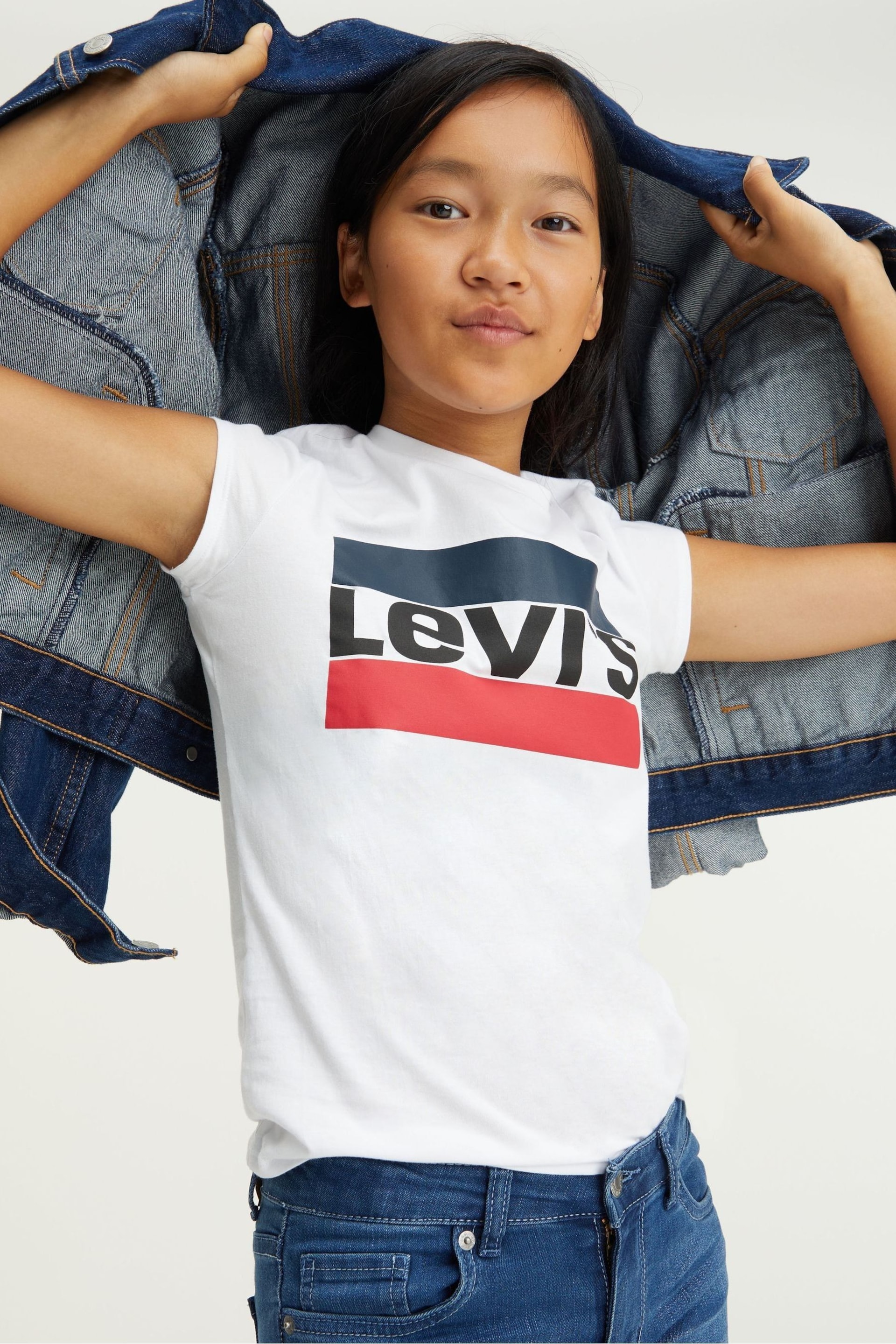 Levi's® White Sports Kids Logo T-Shirt - Image 1 of 4