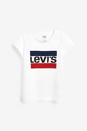 Levi's® White Sports Kids Logo T-Shirt - Image 3 of 4