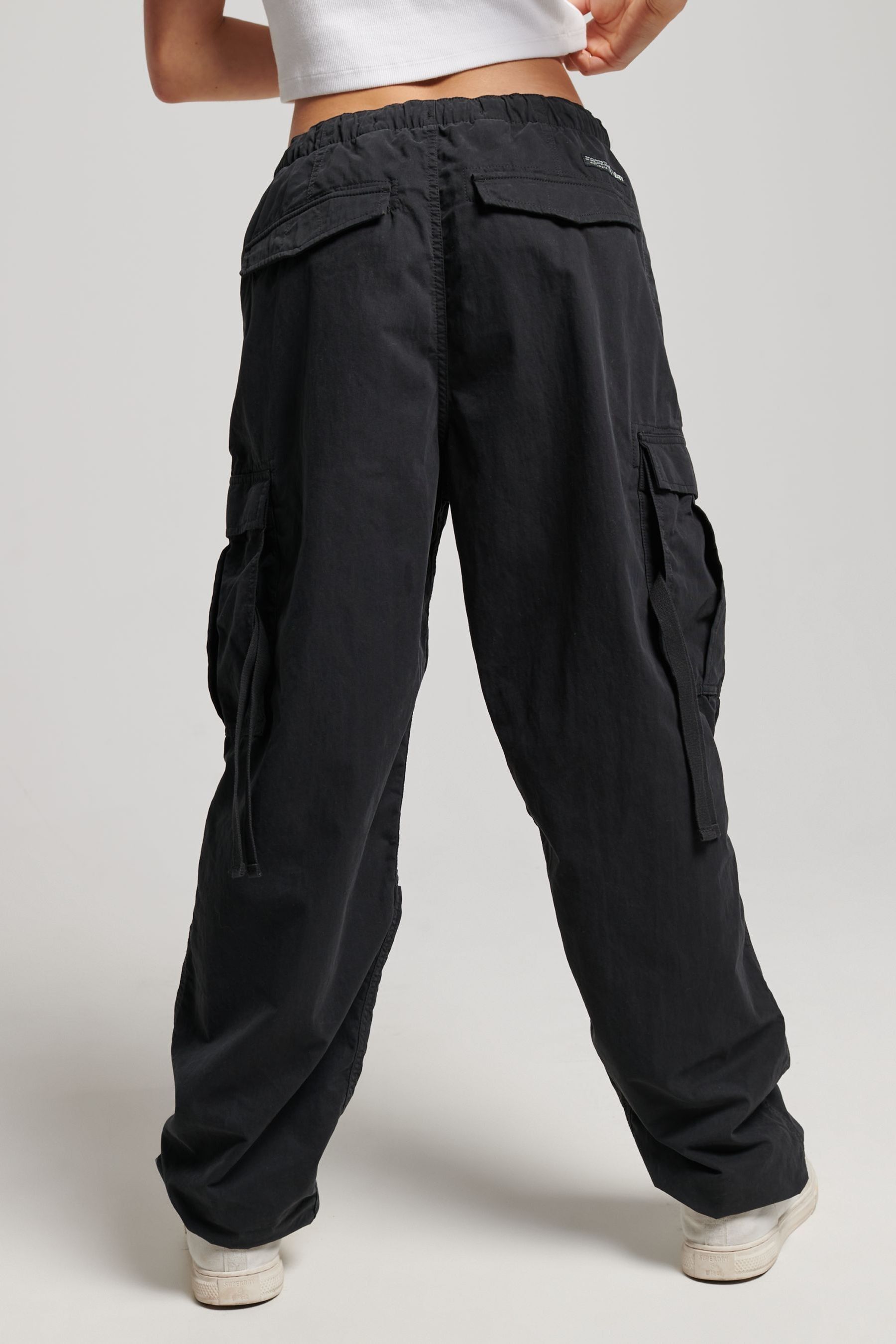Buy Superdry Black Parachute Grip Cargo Utility Trousers from Next Luxembourg