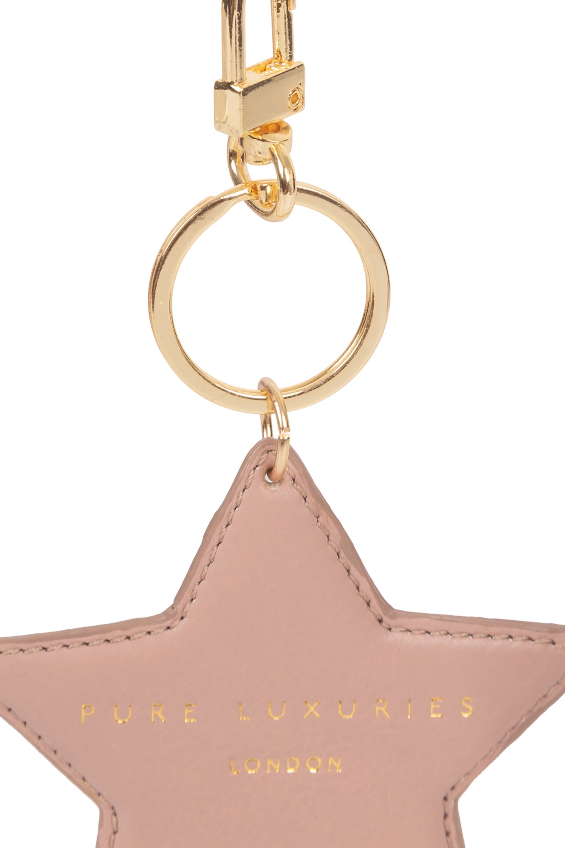 Pure Luxuries London Drayton Leather Star Keyring - Image 3 of 4