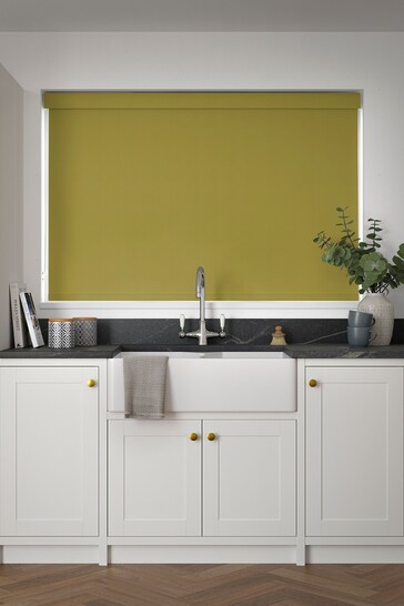 Moss Green Echo Made to Measure Blackout Roller Blind