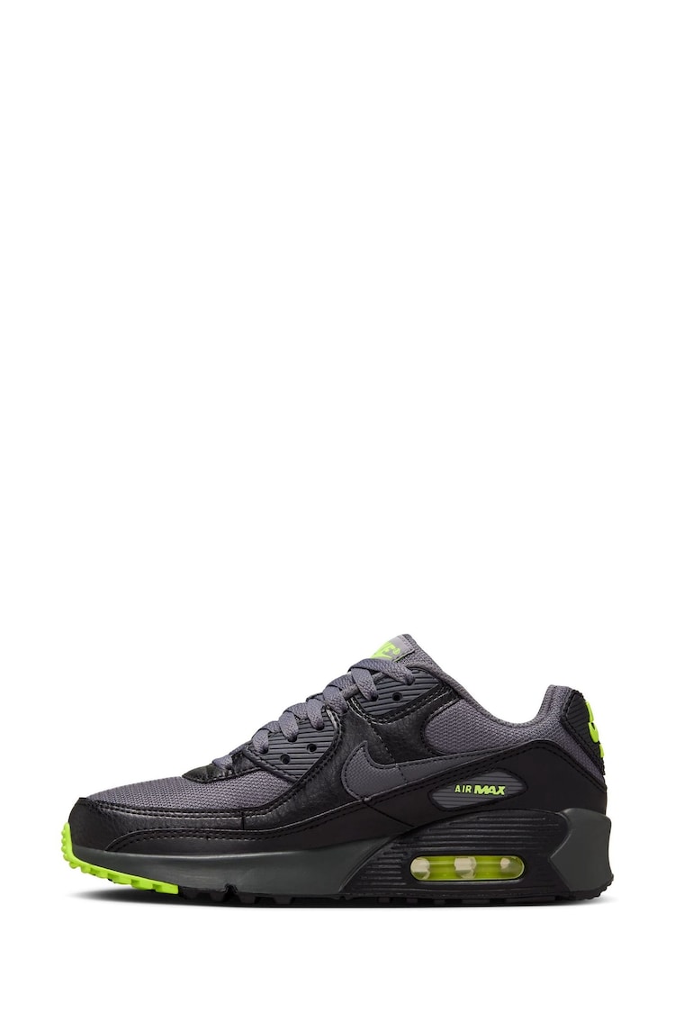 Nike Black Youth Air Max 90 Trainers - Image 2 of 8