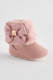 Baker by Ted Baker Baby Girls Faux Fur Trim Padders Boots - Image 3 of 6