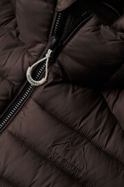 Superdry Brown Hooded Fuji Sports Padded Jacket - Image 5 of 6