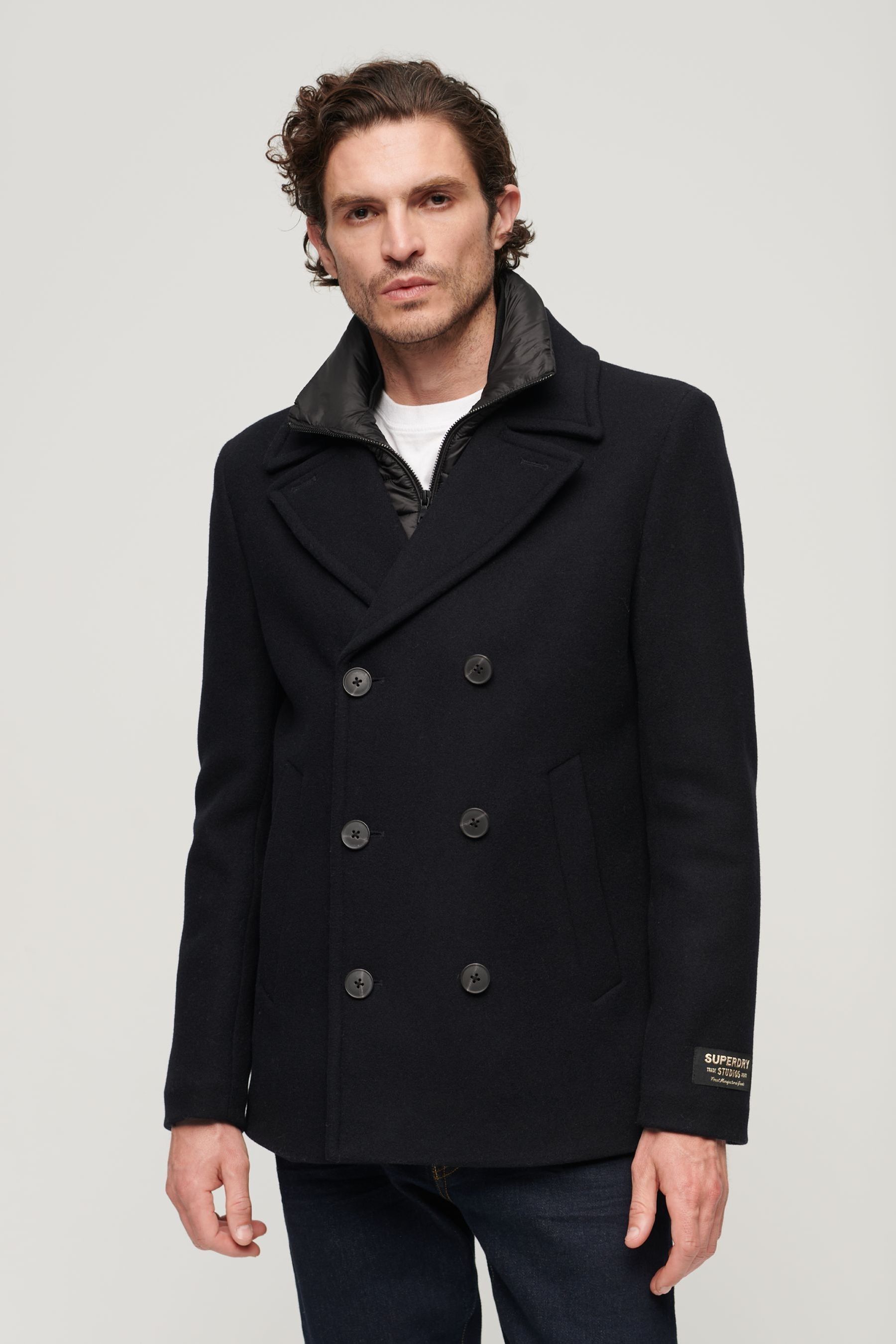 Buy Superdry 2 IN 1 Caban en laine from Next Luxembourg