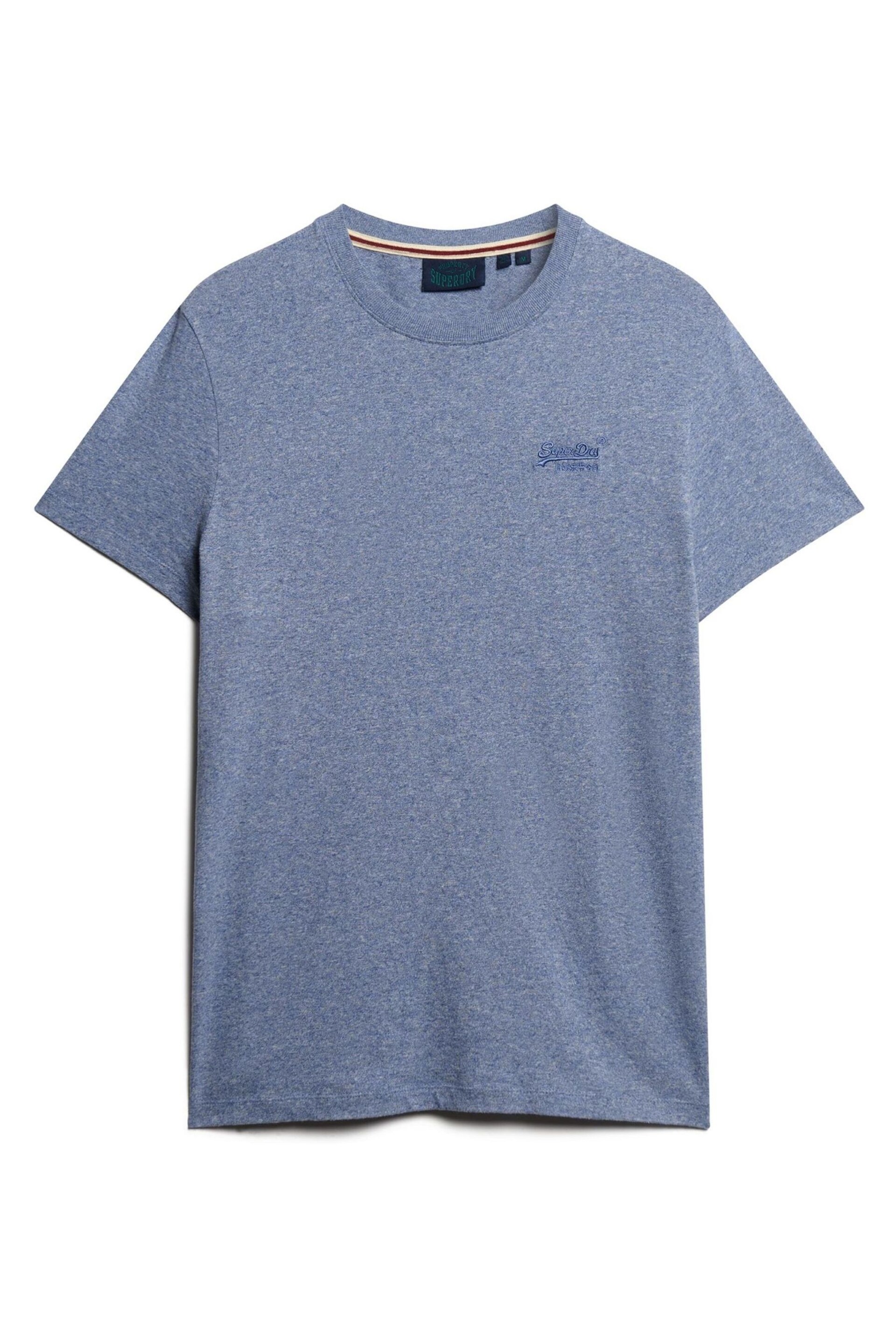 Superdry Light Blue Vintage Logo Embroided T-Shirt - Image 4 of 6