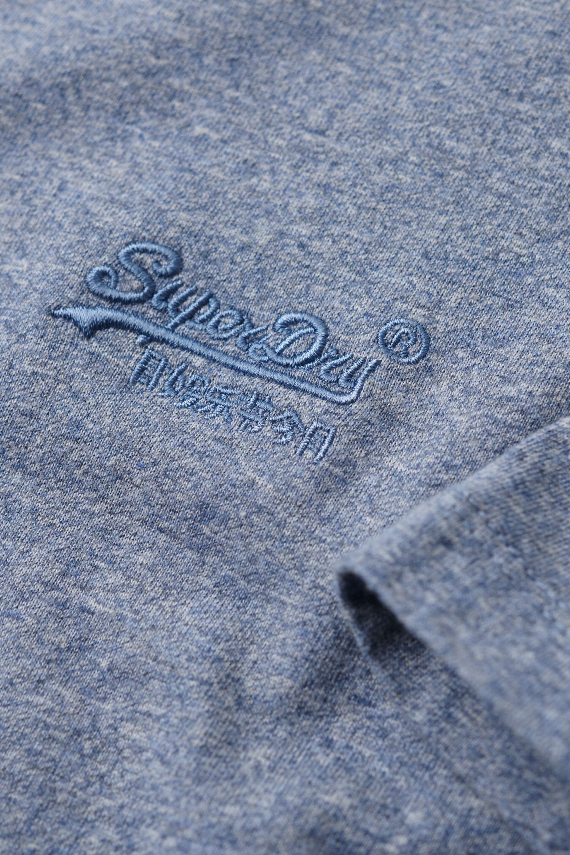 Superdry Light Blue Vintage Logo Embroided T-Shirt - Image 5 of 6