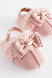 Baker by Ted Baker Baby Girls Faux Fur Padder Mules - Image 4 of 5