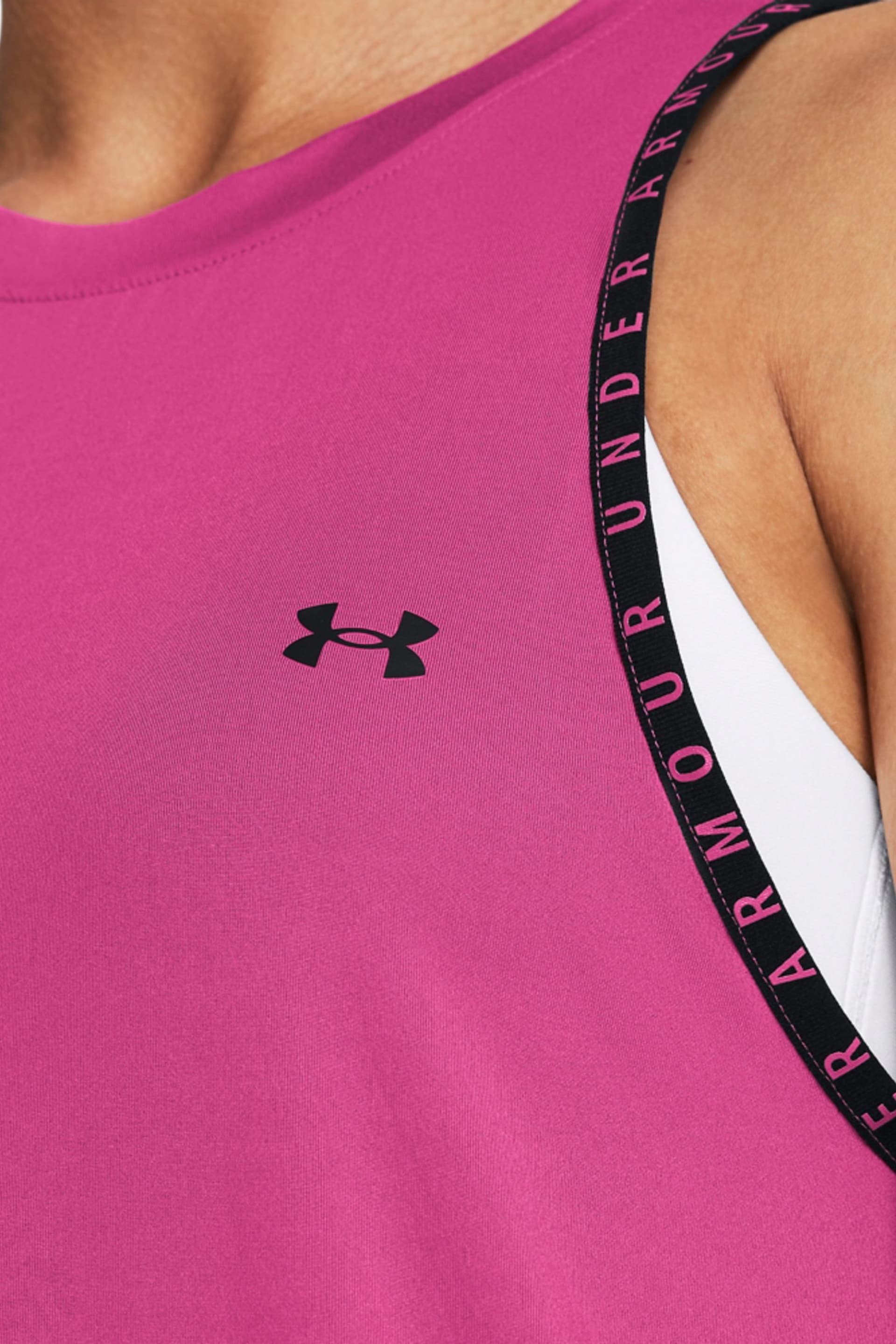 Under Armour Pink Knockout Novelty Tank - Image 3 of 5