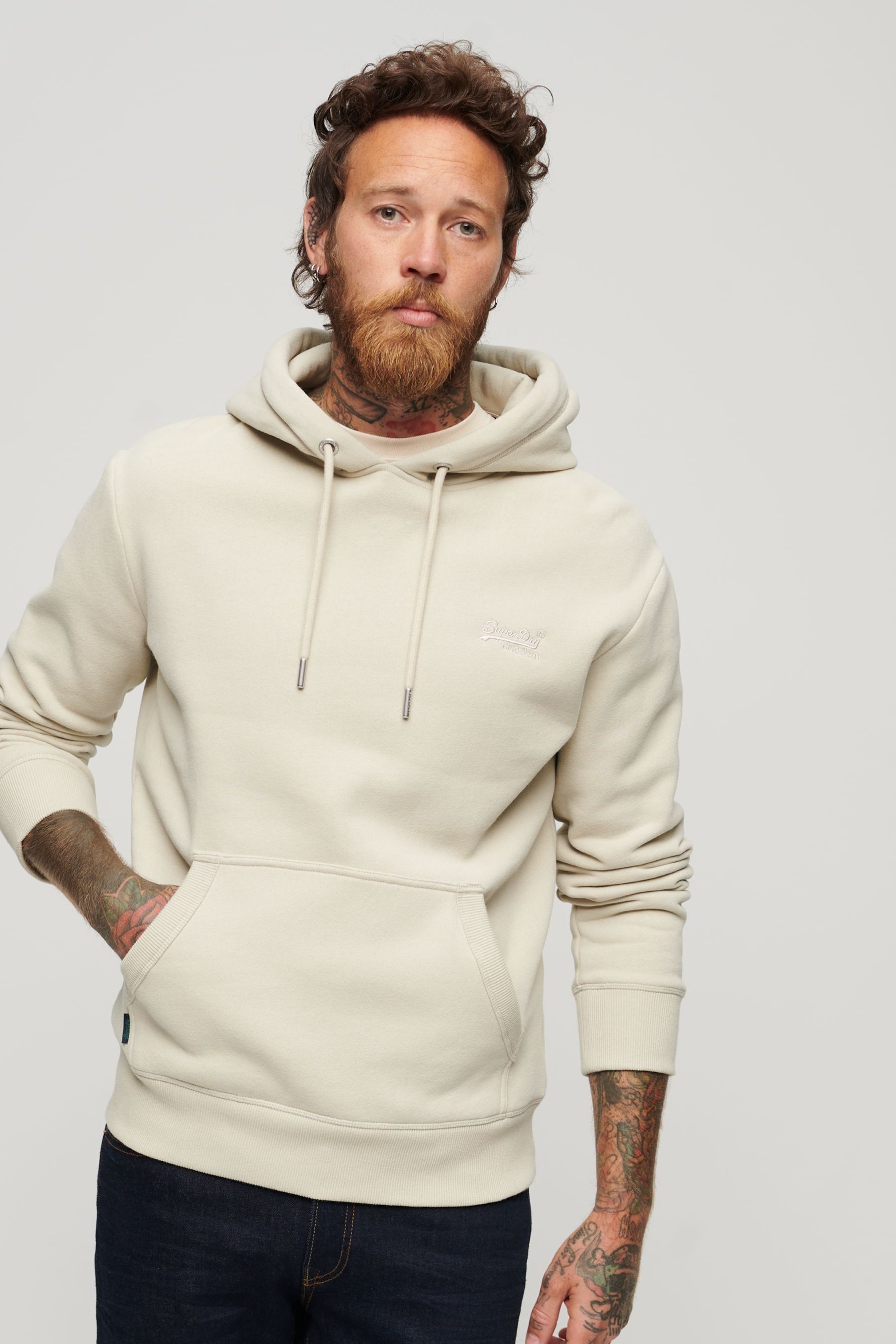 Buy Superdry White Essential Logo Hoodie from the Next UK online shop