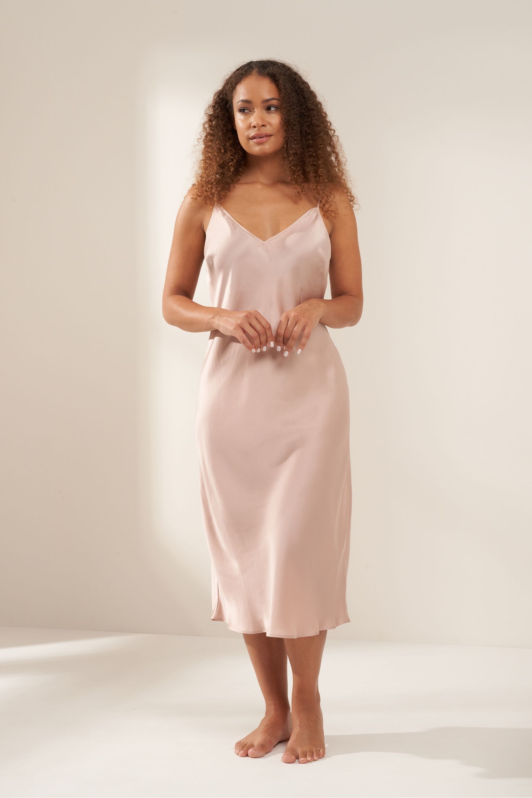 Blush silk dress discount