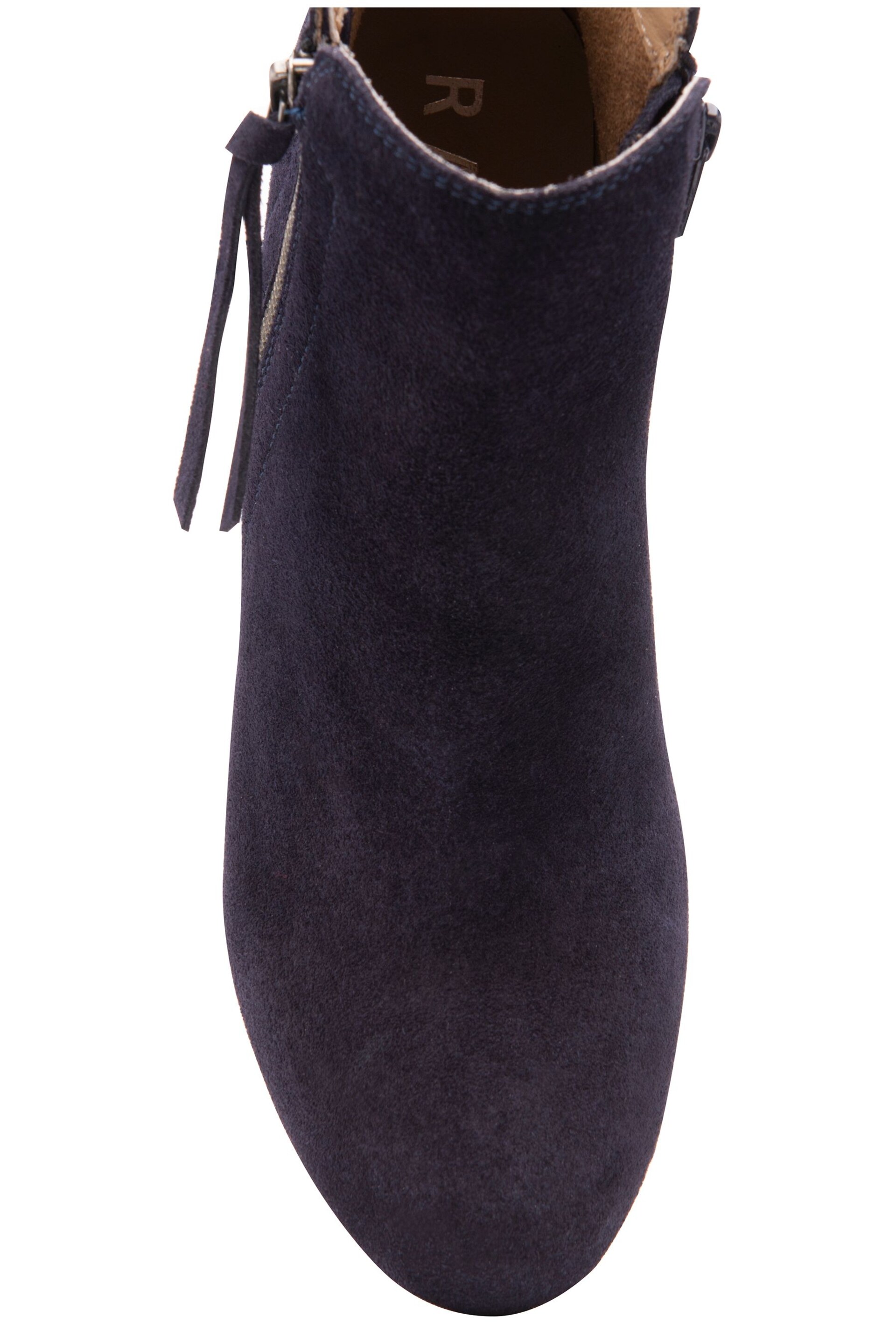 Ravel Blue Suede Leather Block Heel Ankle Boots - Image 4 of 4