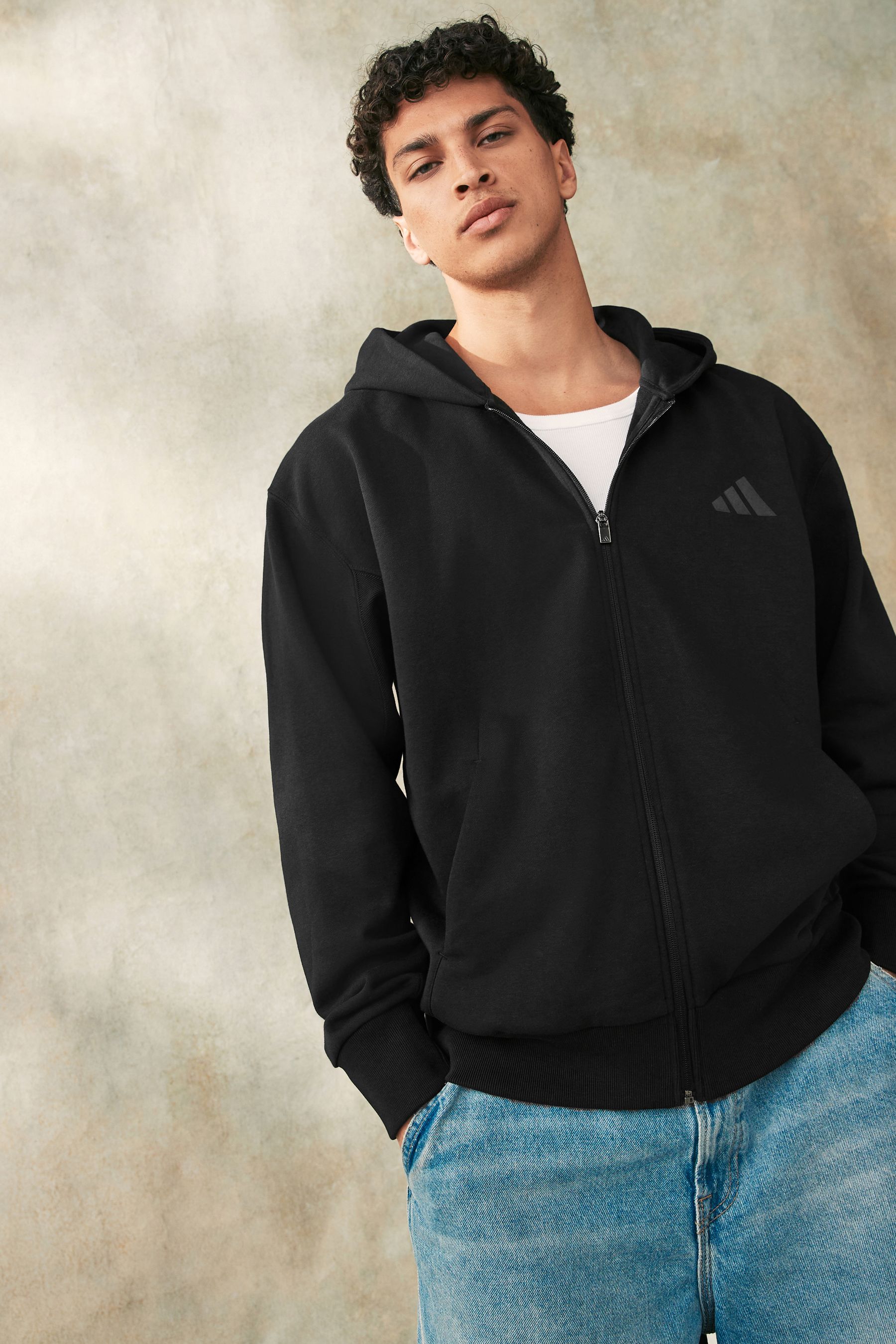 Buy adidas Black All Season Fleece Zip Up Hoodie from Next Pakistan