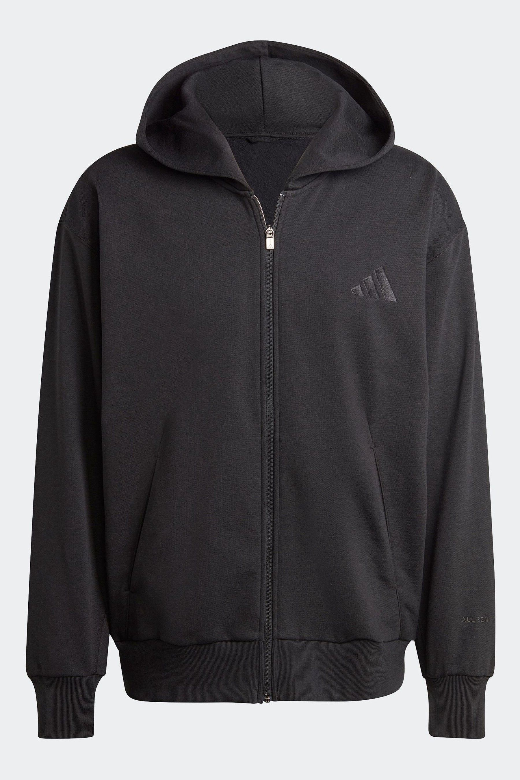 Adidas black zip up outlet
