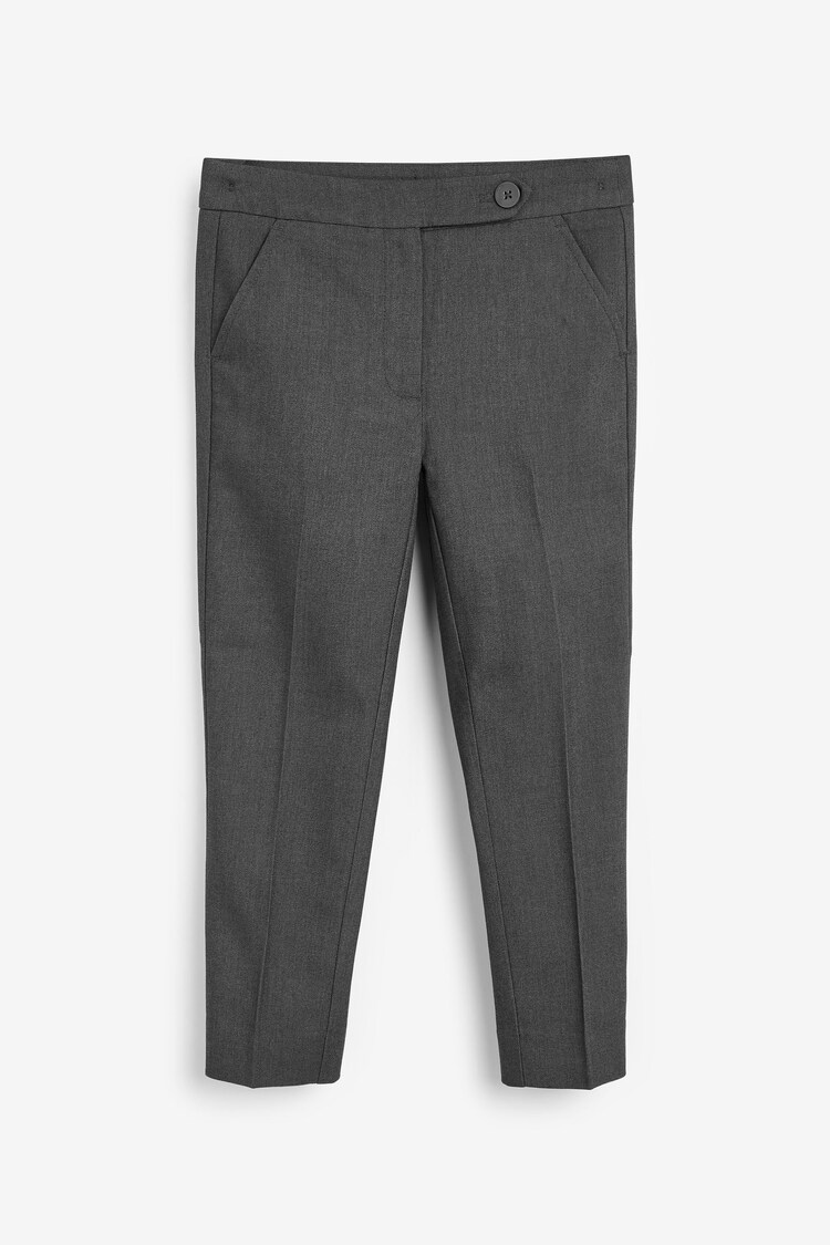Grey Plain Front School Trousers (3-18yrs) - Image 4 of 7
