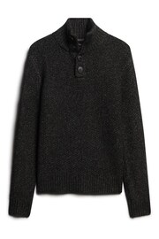 Superdry Black Chunky Button High Neck Jumper - Image 4 of 6