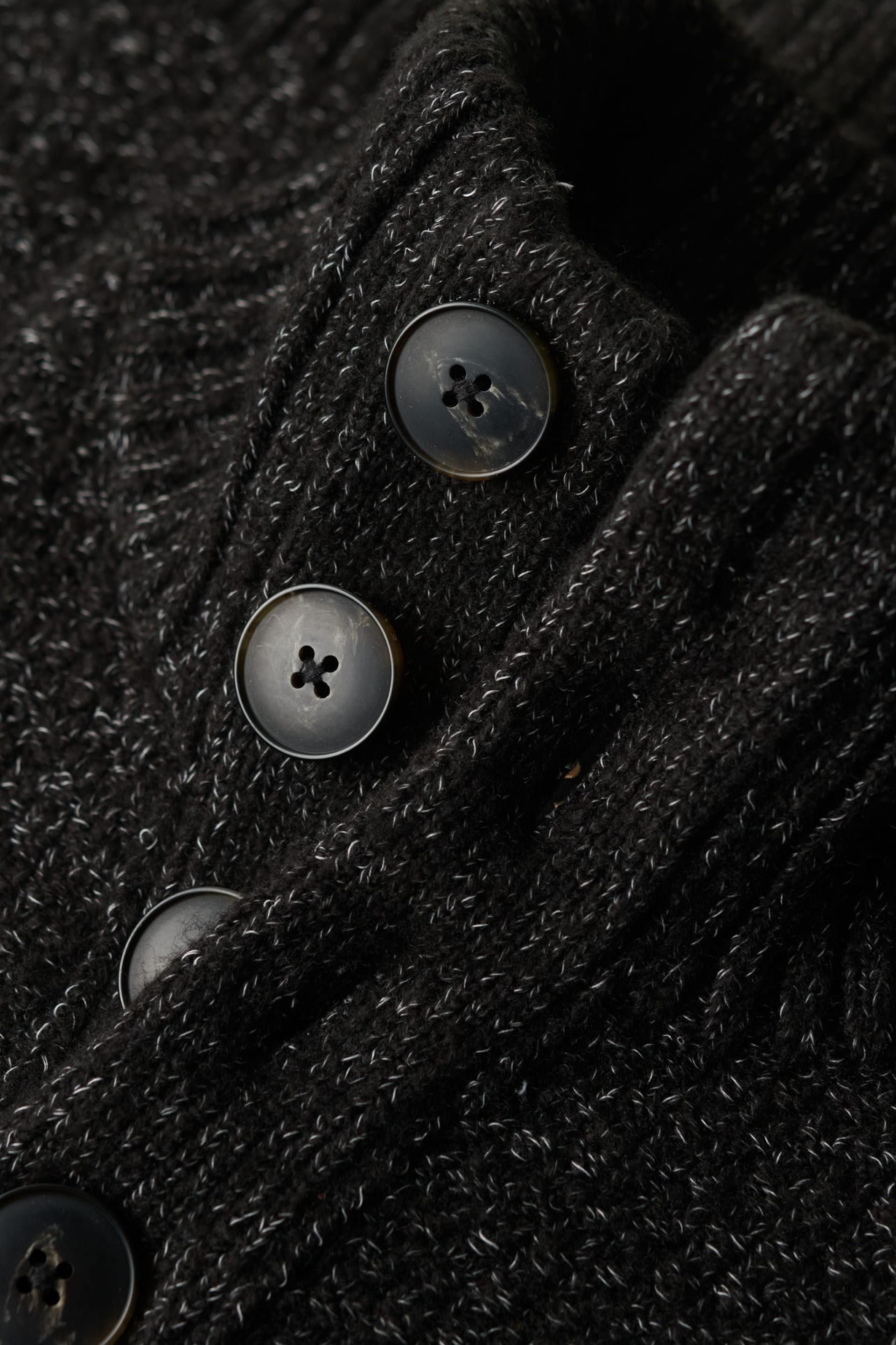 Superdry Black Chunky Button High Neck Jumper - Image 6 of 6