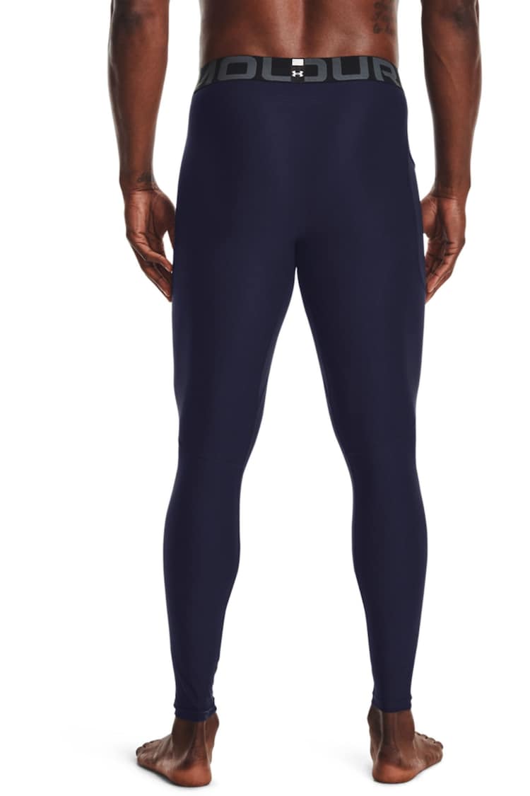 Under Armour Navy/White Under Armour Navy/White Heatgear Leggings - Image 2 of 7