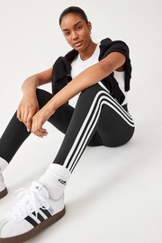 adidas Black Sportswear 3 Stripes Leggings - Image 7 of 10