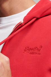 Superdry Dark Red Essential Logo Zip Hoodie - Image 5 of 9