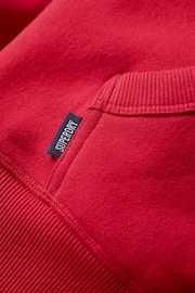 Superdry Dark Red Essential Logo Zip Hoodie - Image 8 of 9