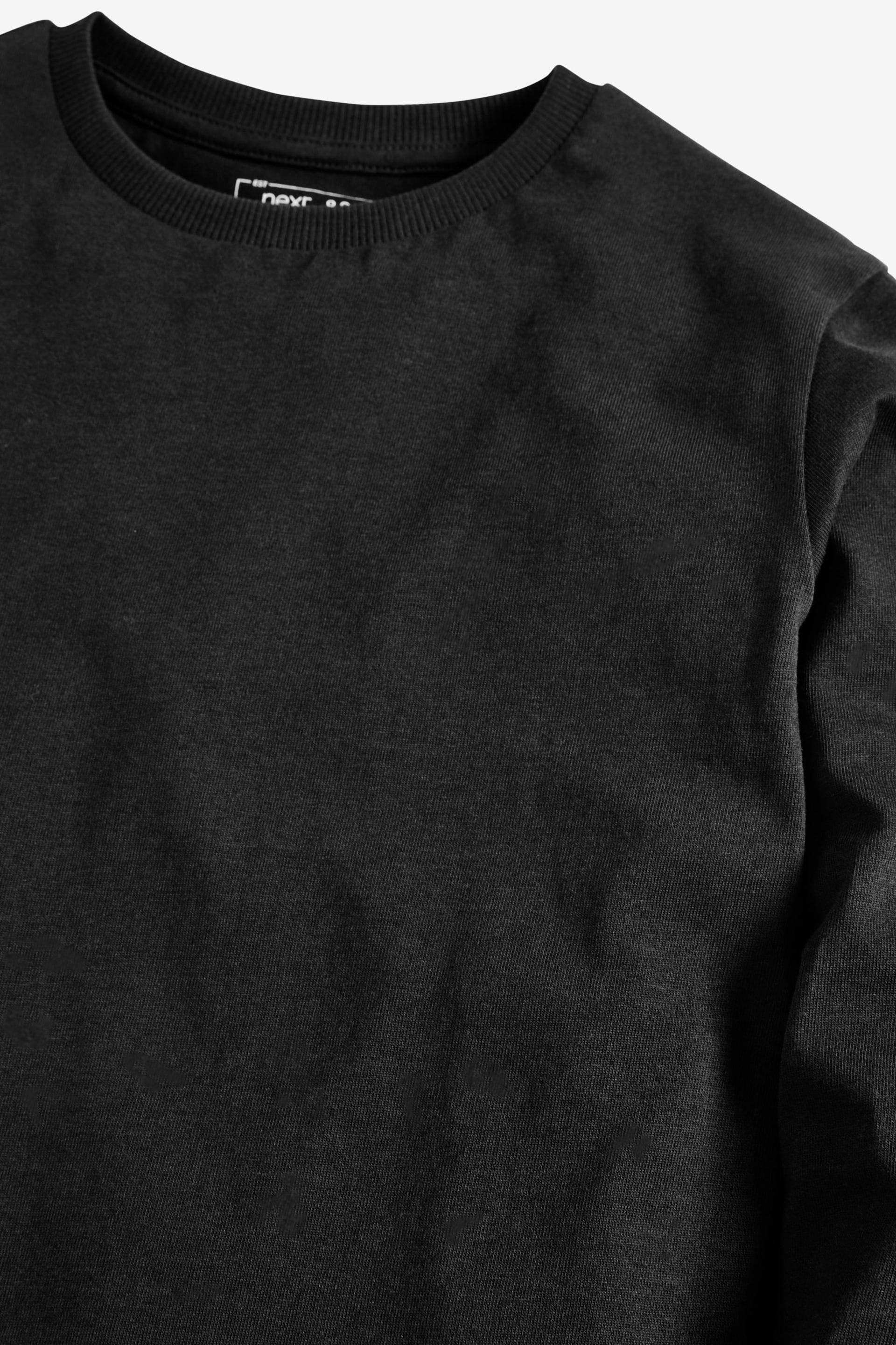 Black Long Sleeve T-Shirts (3-16yrs) - Image 4 of 5