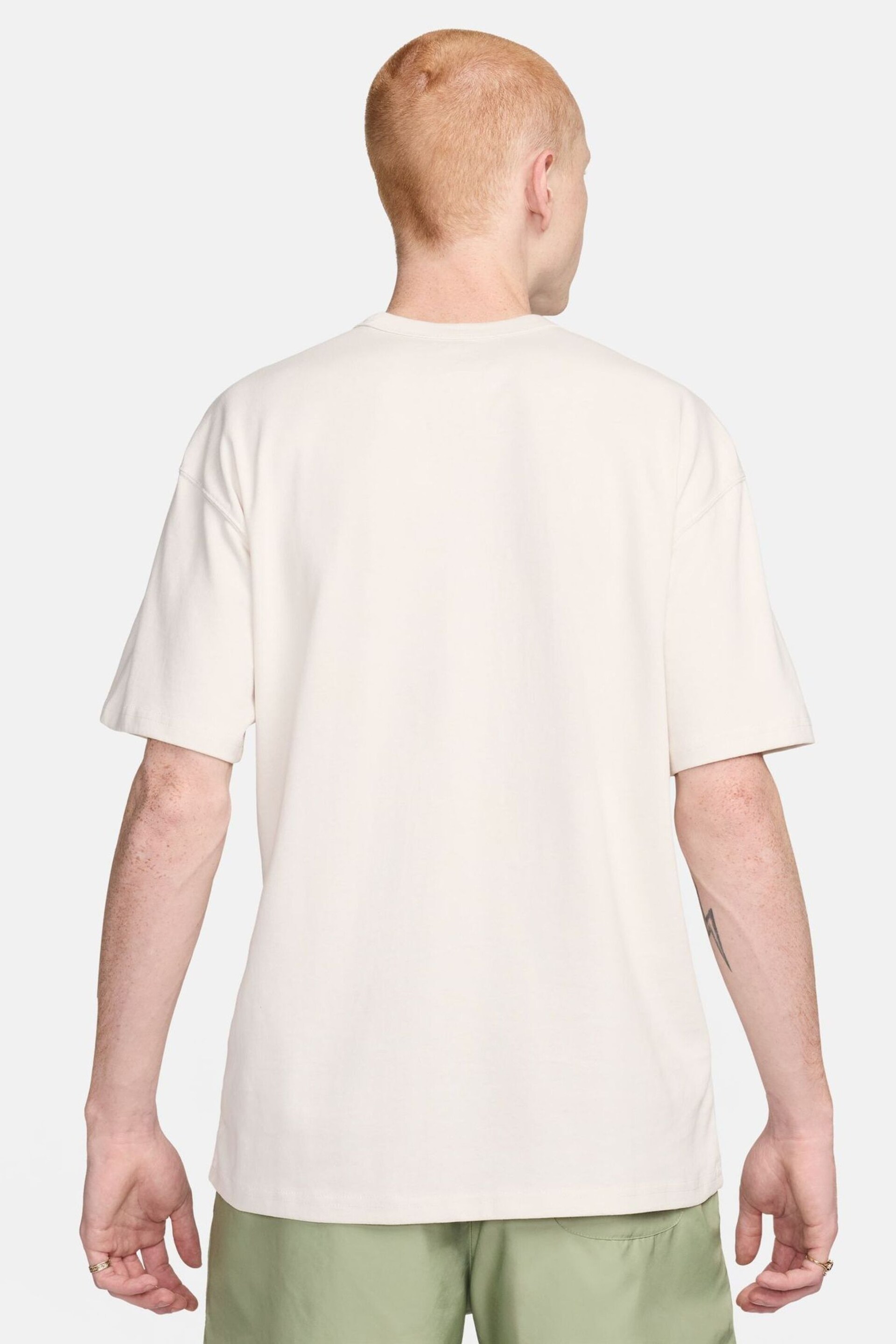 Nike Cream Sportswear Premium Oversized Essentials T-Shirt - Image 2 of 5