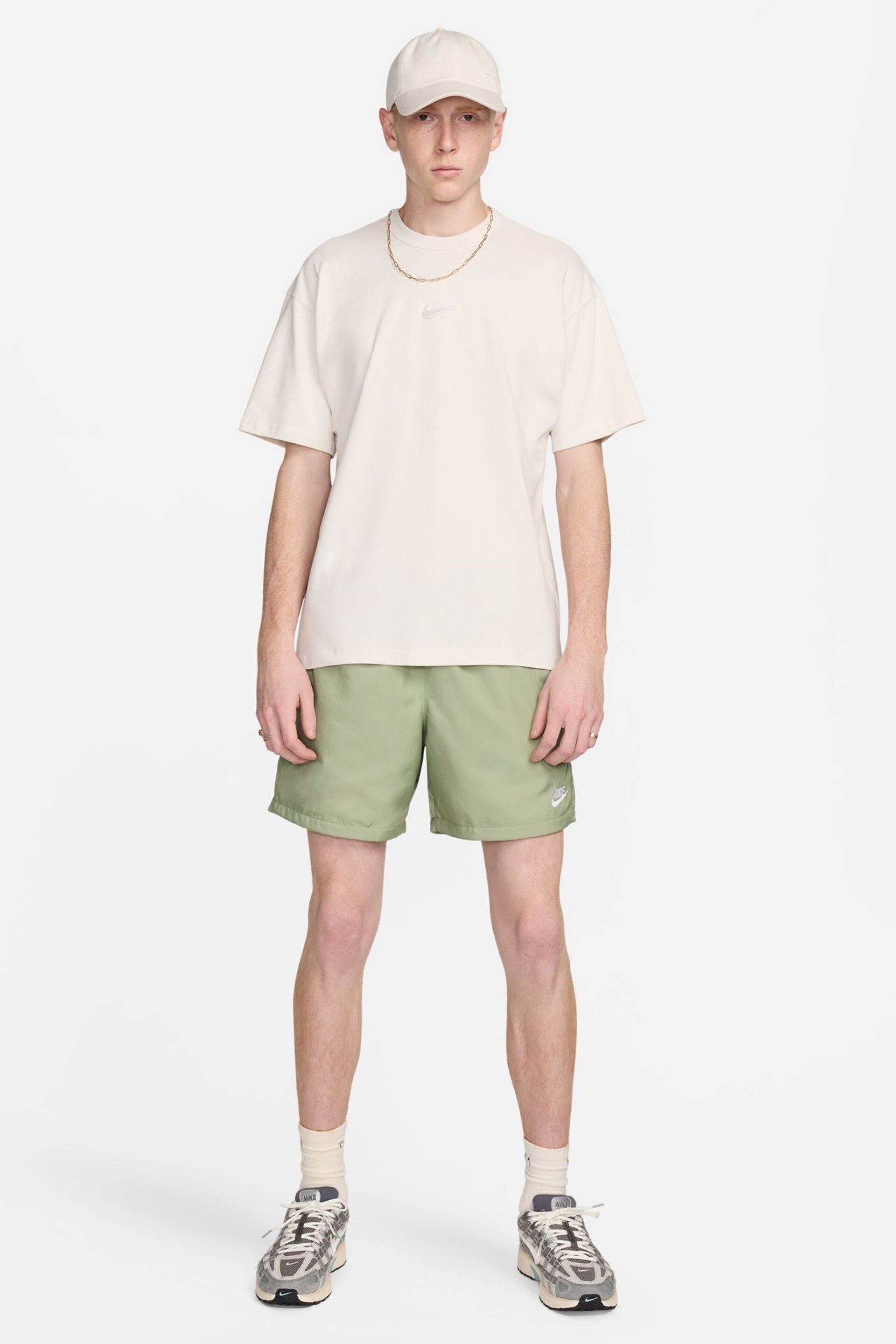 Nike Cream Sportswear Premium Oversized Essentials T-Shirt - Image 3 of 5