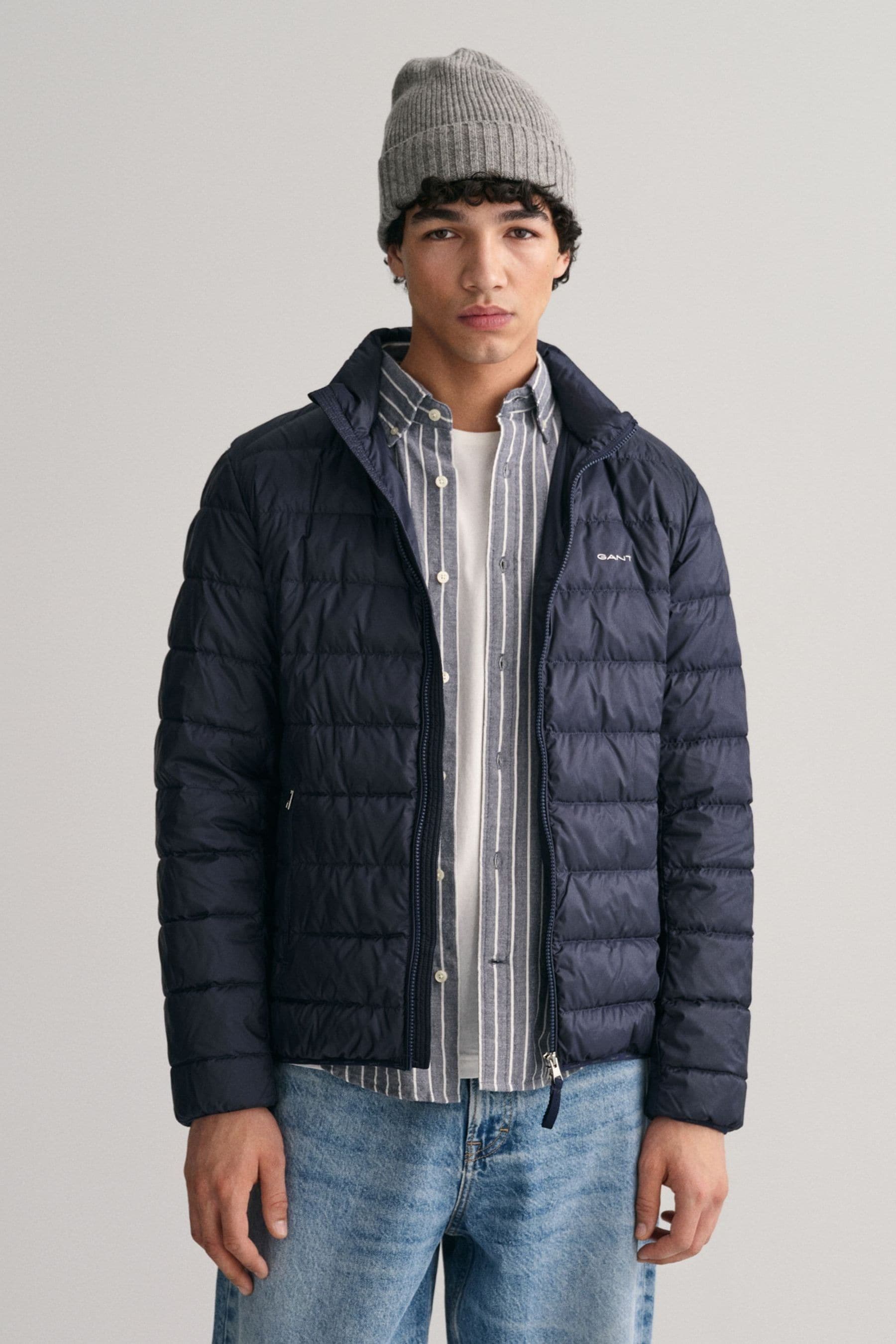 Gant Light Down Jacket Blue S Man 7006298 433 S