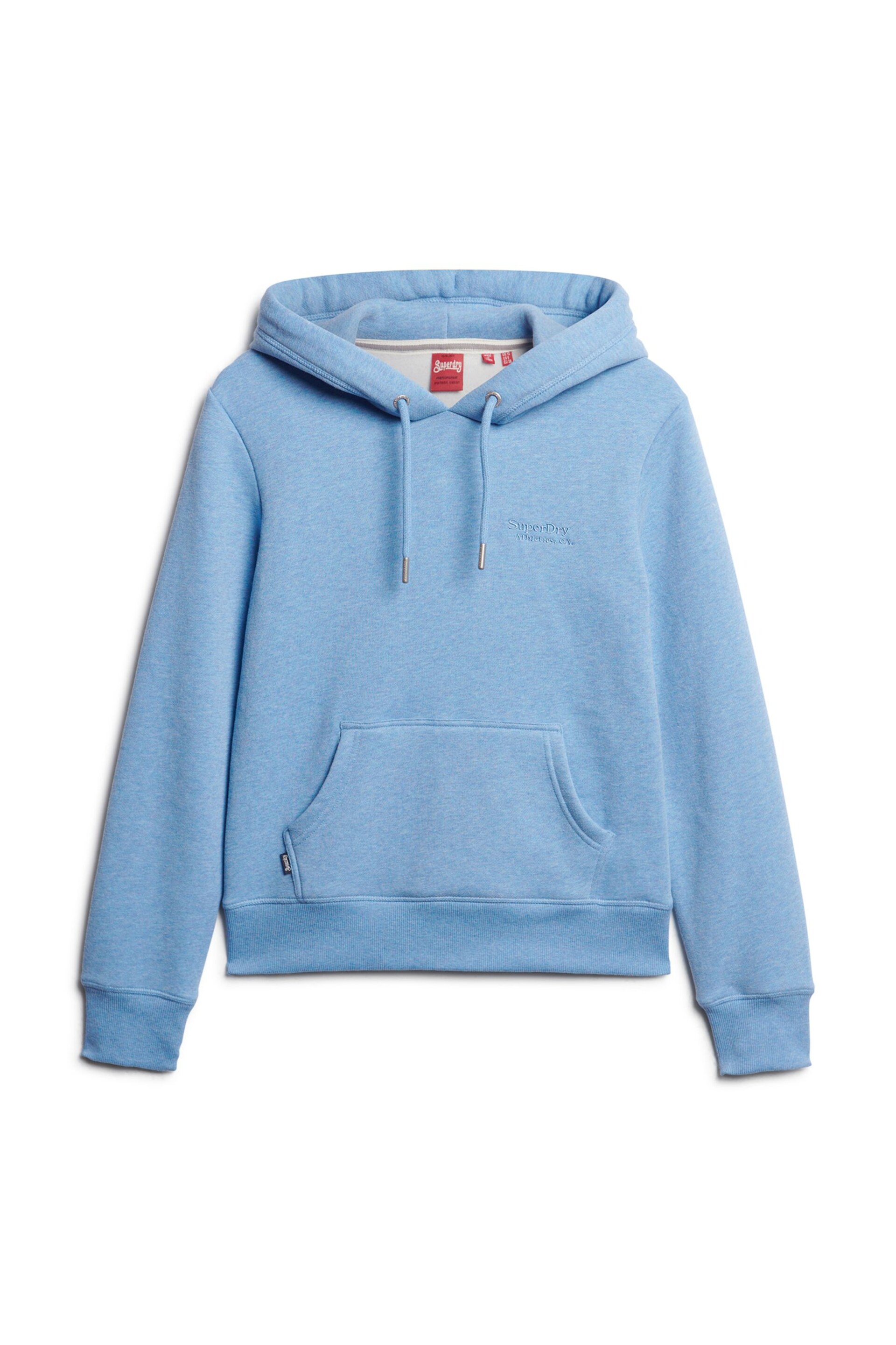 Superdry Light Blue Essential Logo Hoodie - Image 4 of 7