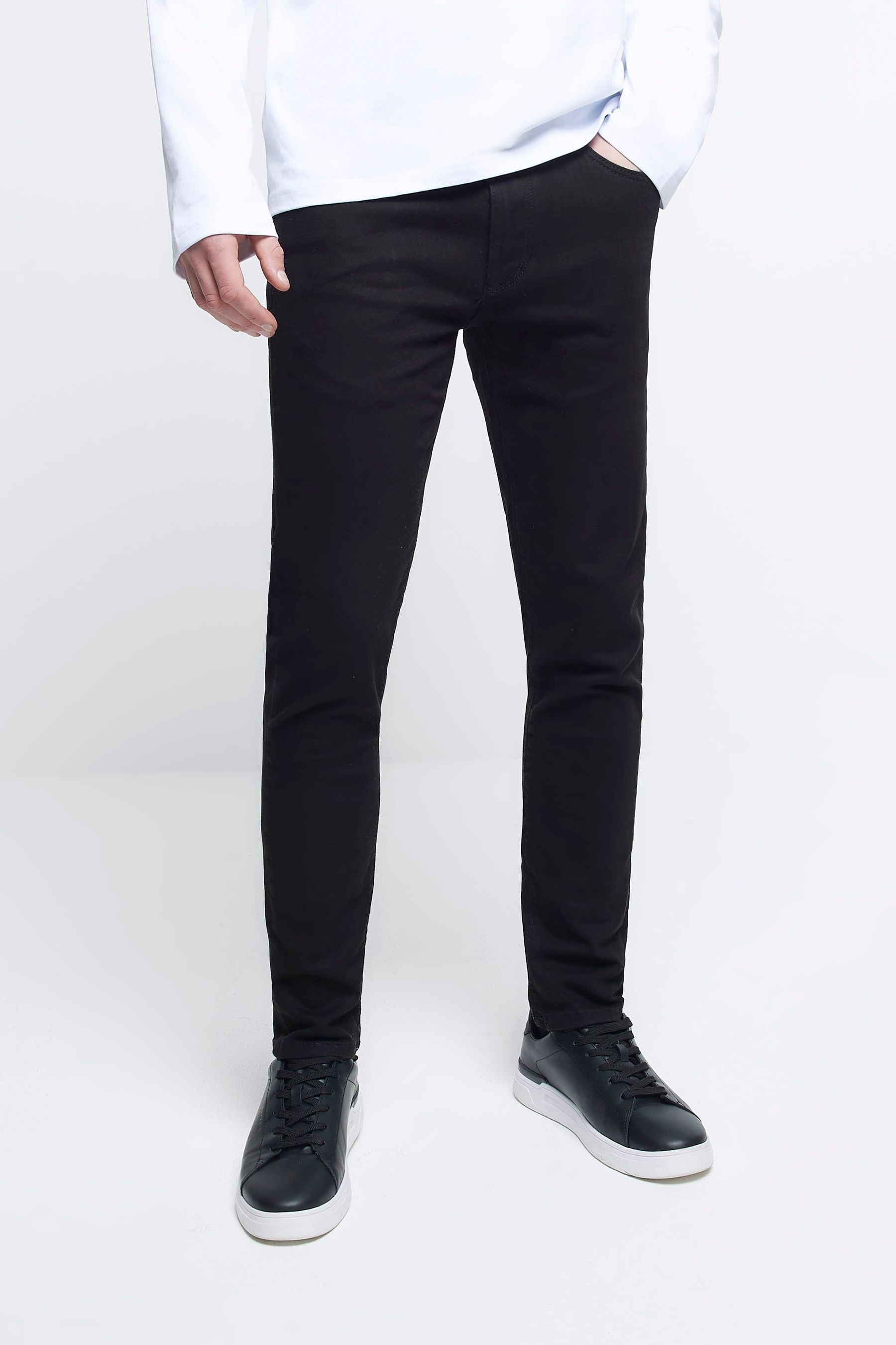 Buy River Island Dark Black Skinny Fit 100 Cotton Jeans from the Next UK online shop