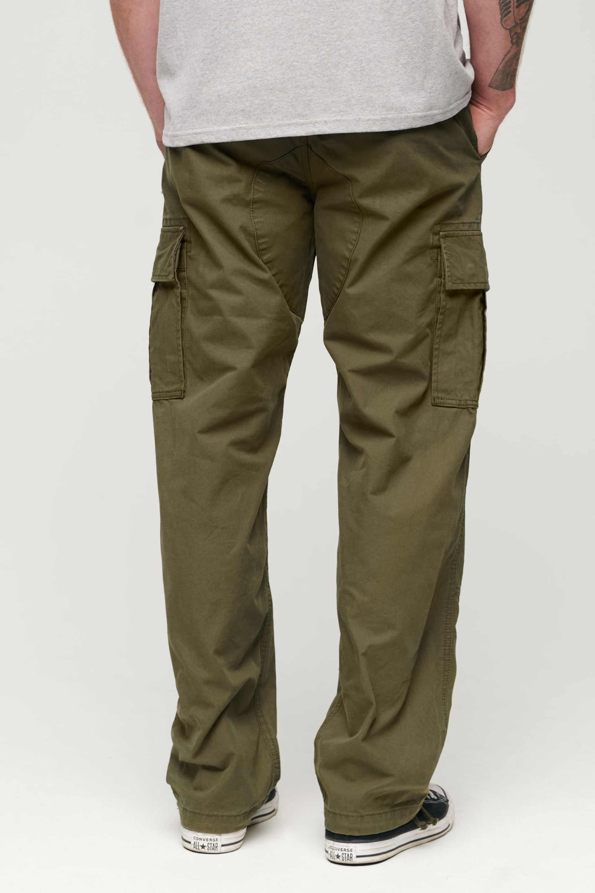 Superdry Green Baggy Cargo Trousers - Image 2 of 7