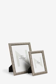 Set of 2 Silver Textured Photo Frames - Image 4 of 4