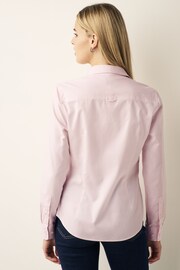 GANT Pink Fitted Stretch Oxford Shirt - Image 3 of 6