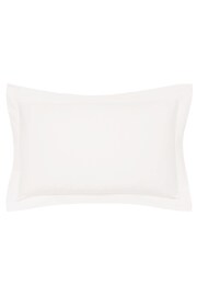 Bedeck Of Belfast Chalk White 1000 Thread Count Egyptian Cotton Sateen Large Oxford Pillowcase - Image 2 of 3