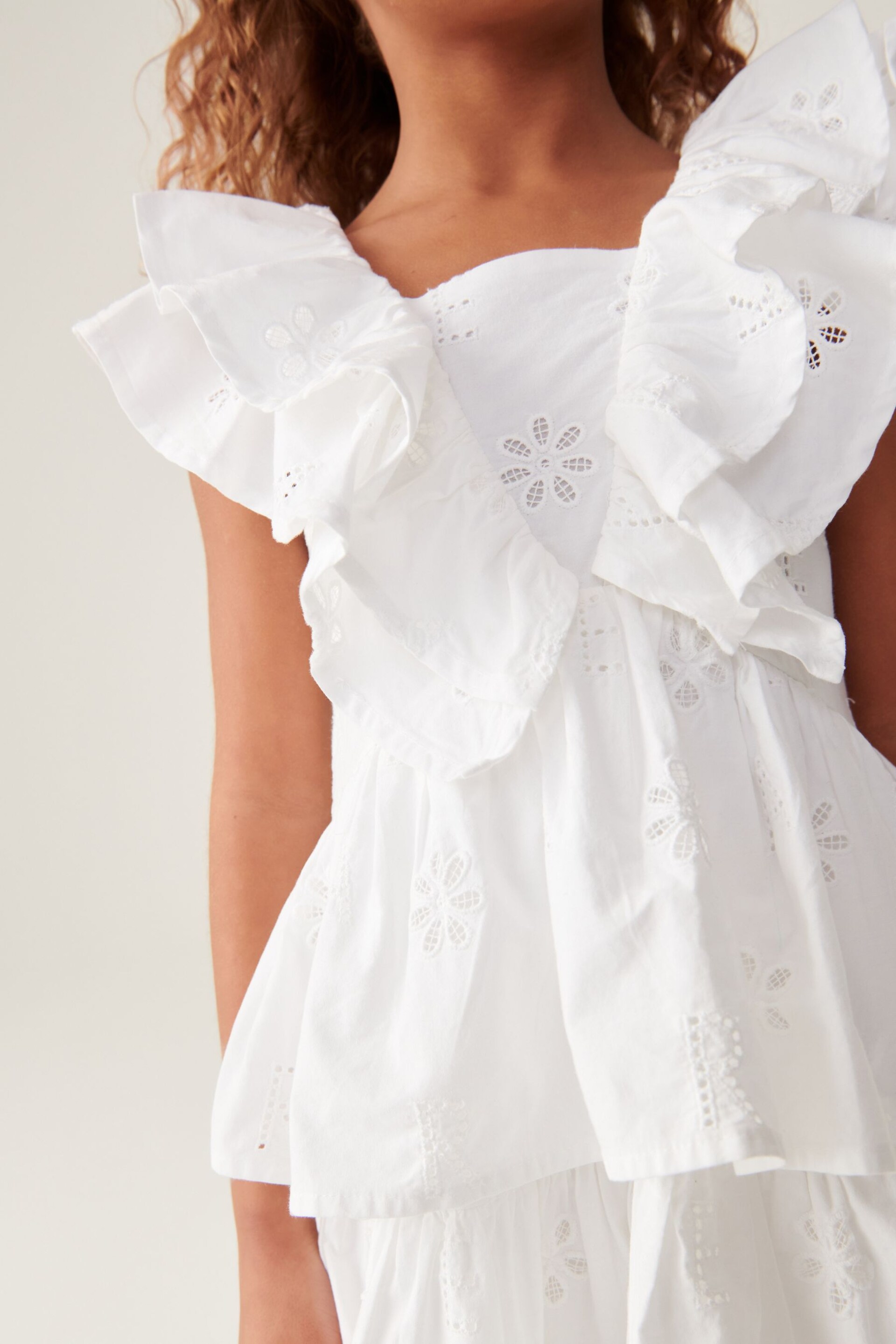 Baker by Ted Baker Frilled Broderie Dress - Image 6 of 20