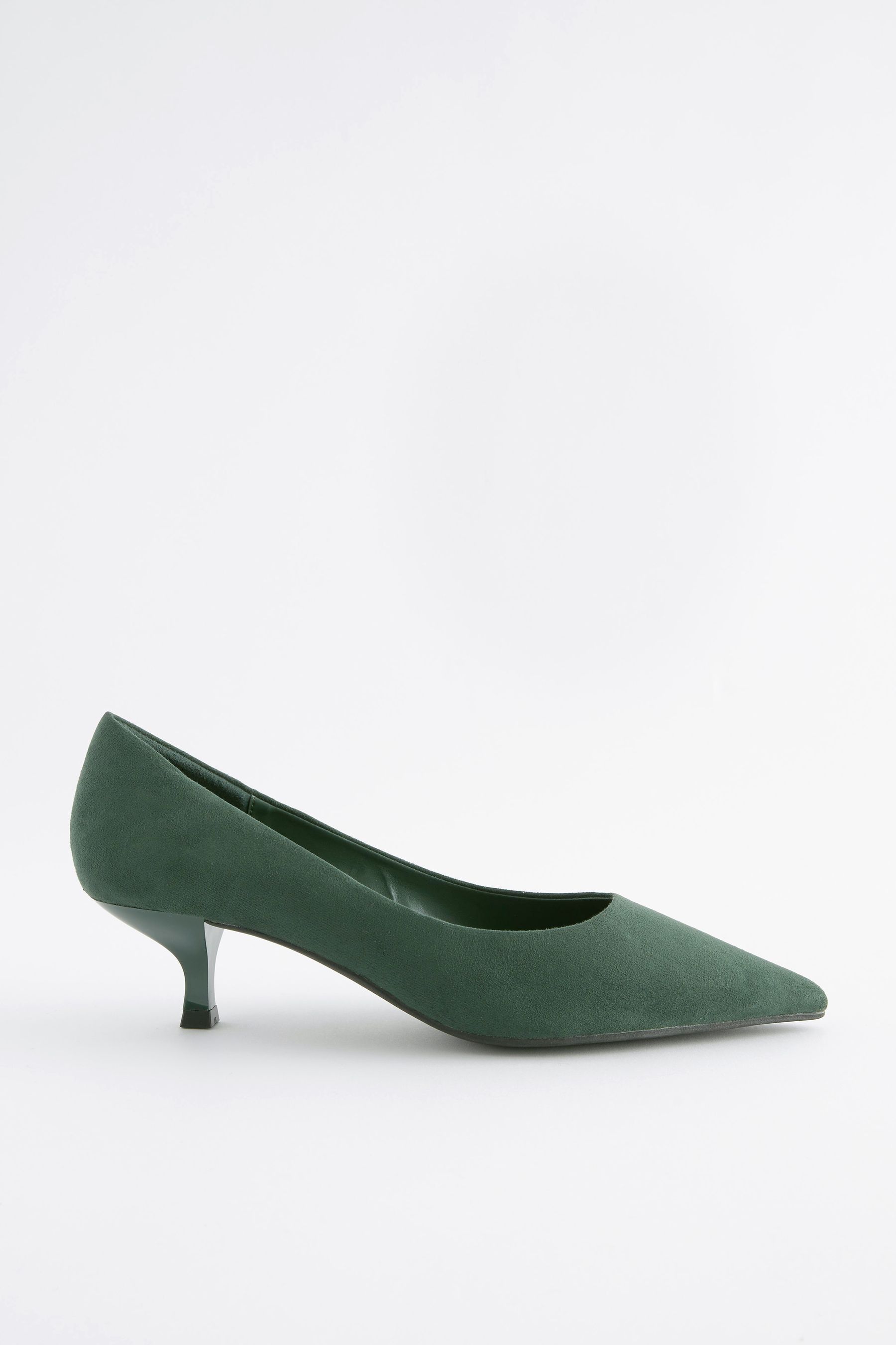 Buy Green Regular Wide Fit Forever Comfort Kitten Heel Court Shoes from Next Luxembourg
