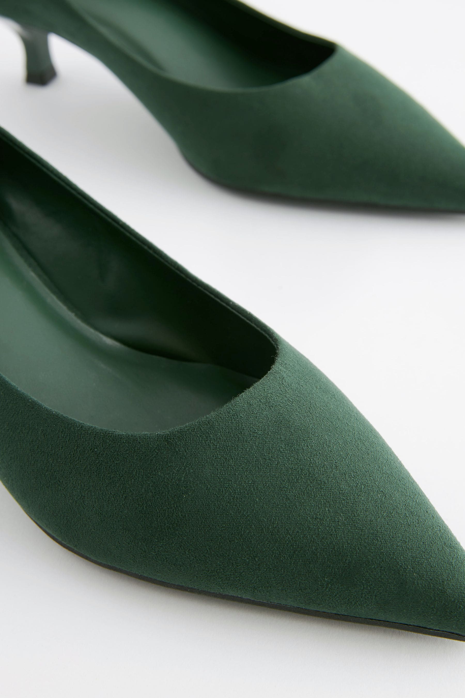 Buy Green Regular Wide Fit Forever Comfort Kitten Heel Court Shoes from Next Luxembourg