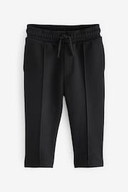 Black Pique Pintuck Joggers (3mths-7yrs) - Image 1 of 3