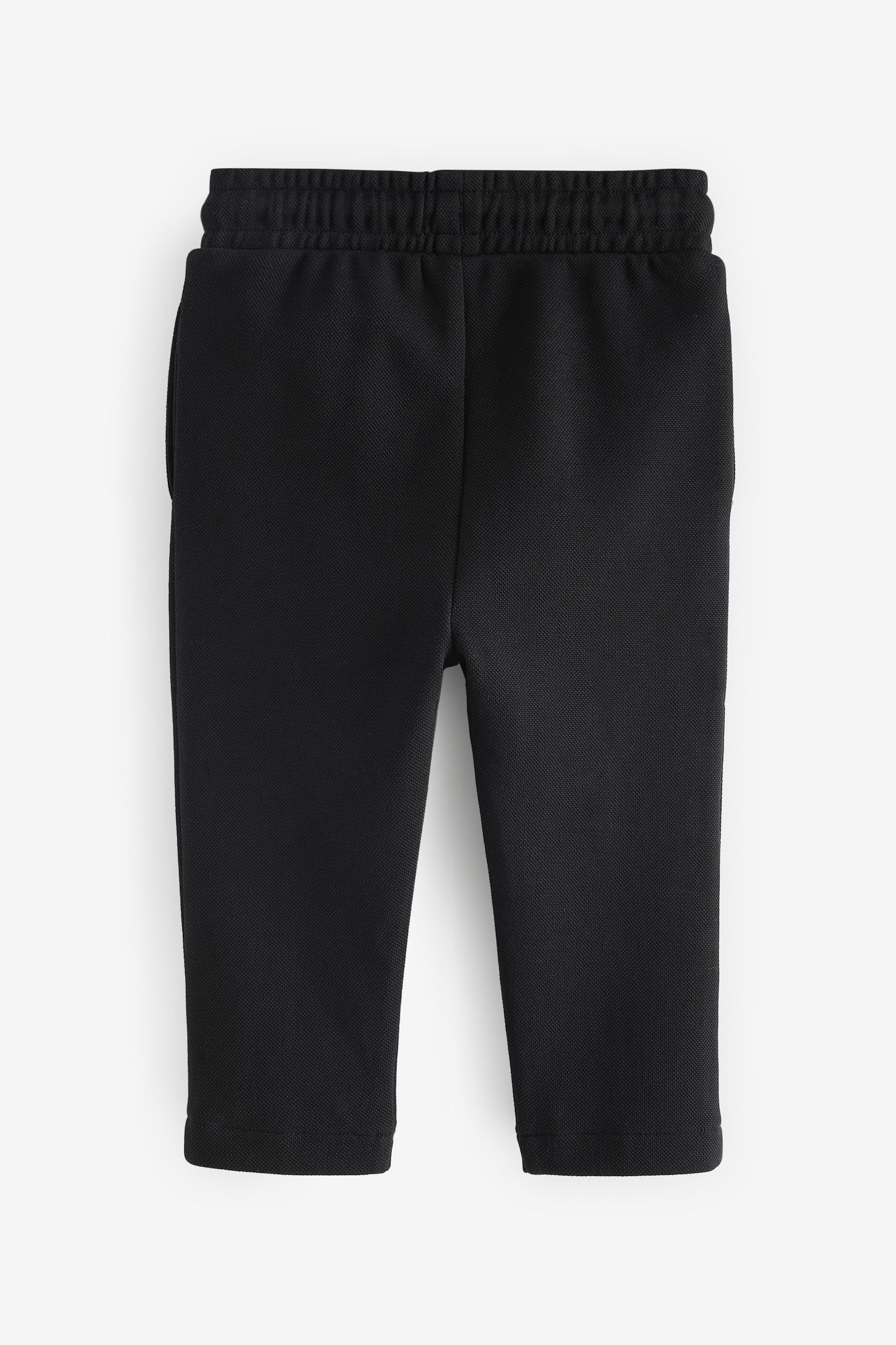 Black Pique Pintuck Joggers (3mths-7yrs) - Image 2 of 3