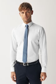 White/Blue Polka Dot Occasion Shirt And Tie Pack - Image 4 of 6