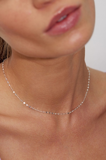 Oliver Bonas Renata Gold Tone Beaded Chain Necklace