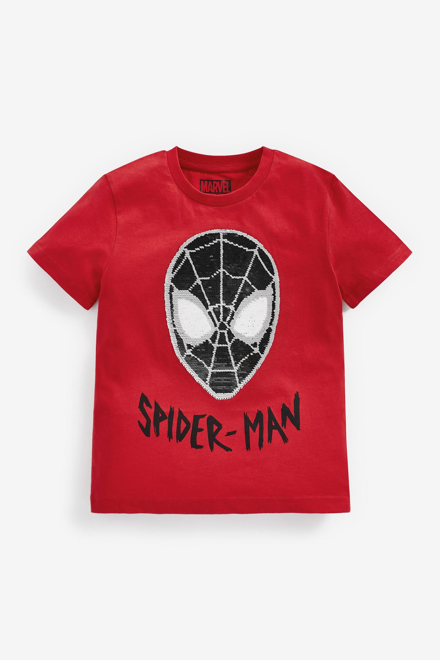 Spider Man Red Flippy Sequin License T Shirt 3 14yrs