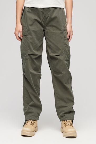 Superdry Green Parachute Grip Cargo Utility Trousers